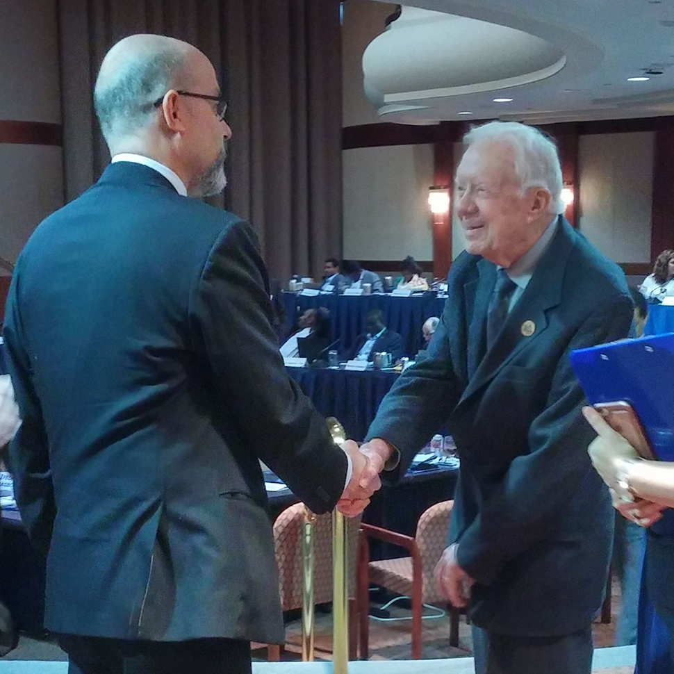 President Jimmy Carter and Dr. Sergio Bernardes.