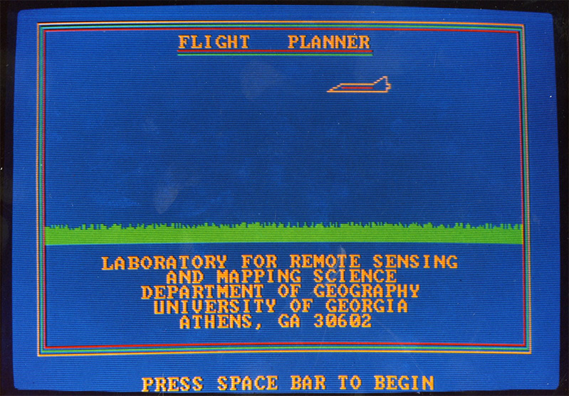 Flight Planner software for MS-DOS.